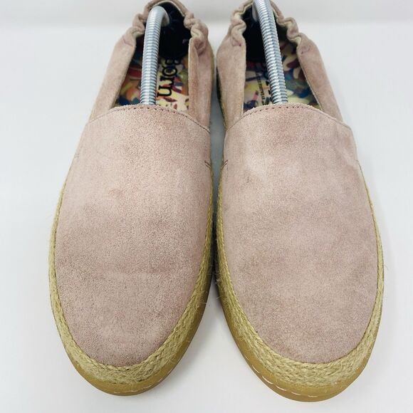 BORN 8.5 Pink Castries Suede Slip On Comfort Espadrilles Boho Chic Casual Loafer - Picture 6 of 16